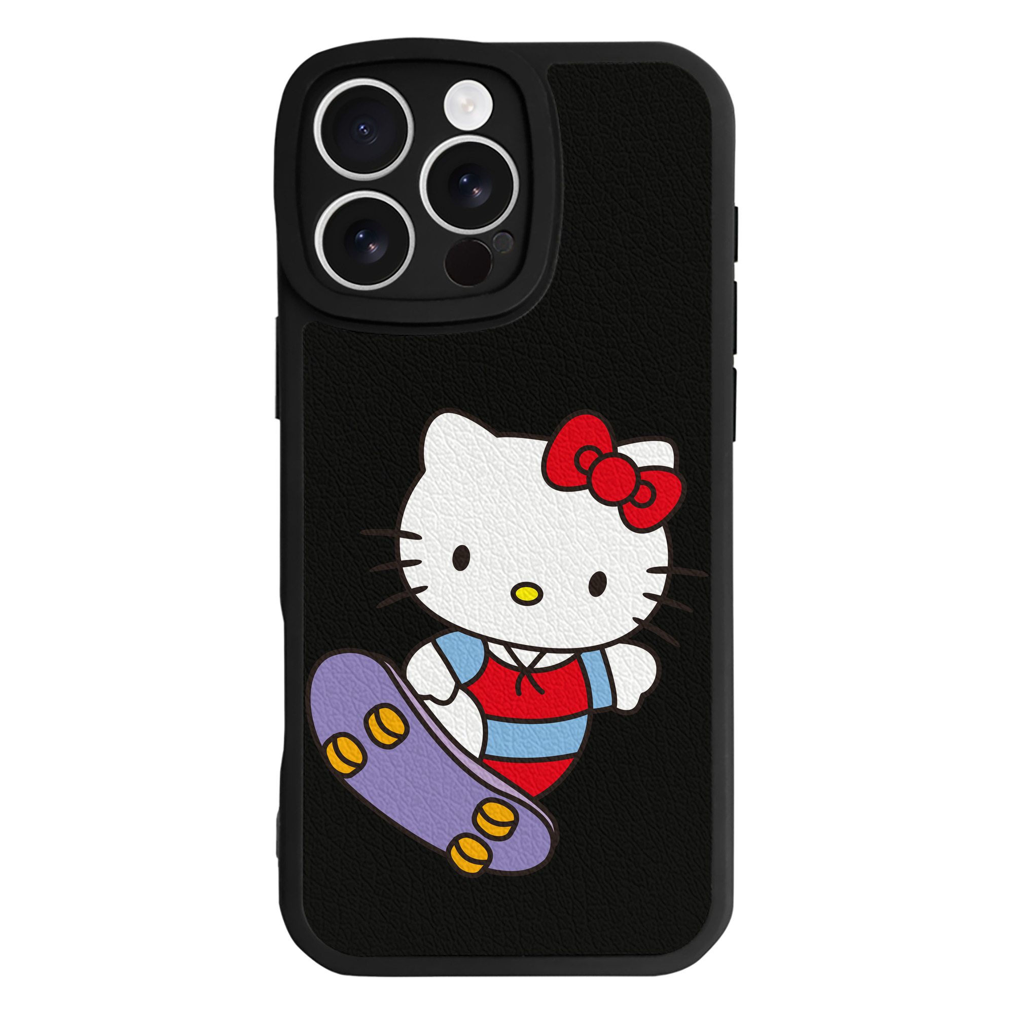 （画像用） Hello Kitty ハローキティ 【iPhone 16シリーズ対応】シリコンスマホケース（レザー調） 材質：シリコン